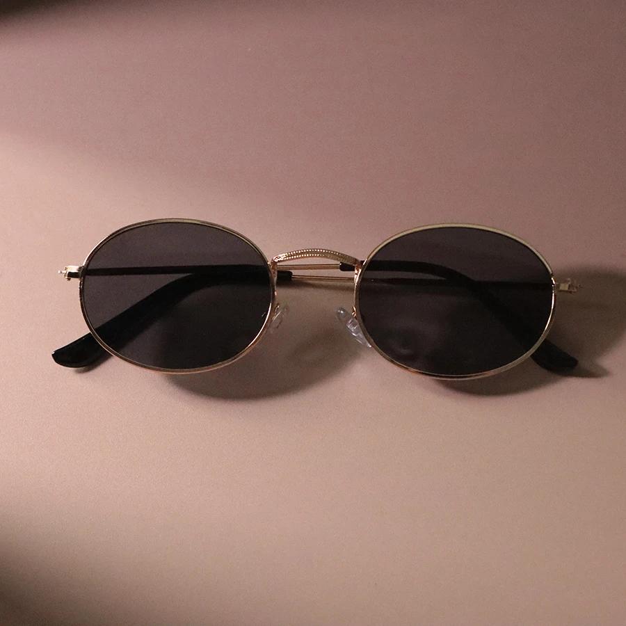 Fashion Vintage Oval Sunglasses Women Men Designer Retro Sun Glasses Mirror Punk Shades Unisex Oculos De Sol