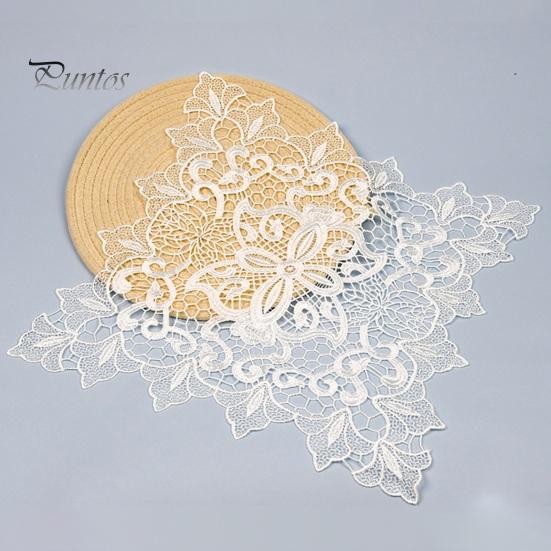 Washable Fabric Doilies for Vases White Lace Doily, Elegant Retro Placemat, Embroidered Table Small Round Placemats Jewelry Trays Mat, Rectangular