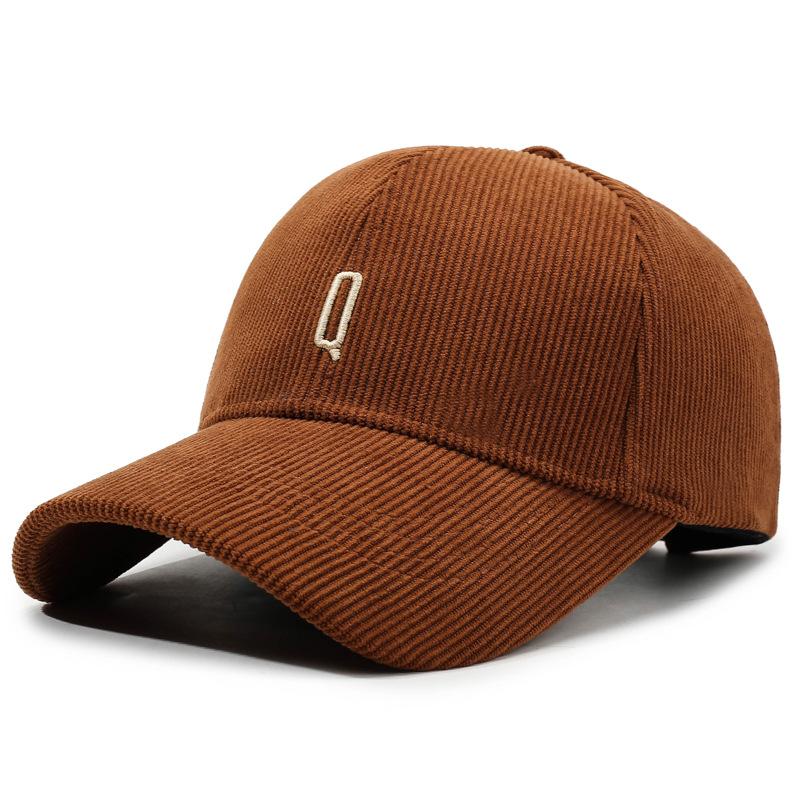 Autumn Winter Corduroy Baseball Cap Women Retro Cap Men Outdoor Hard Top Cap