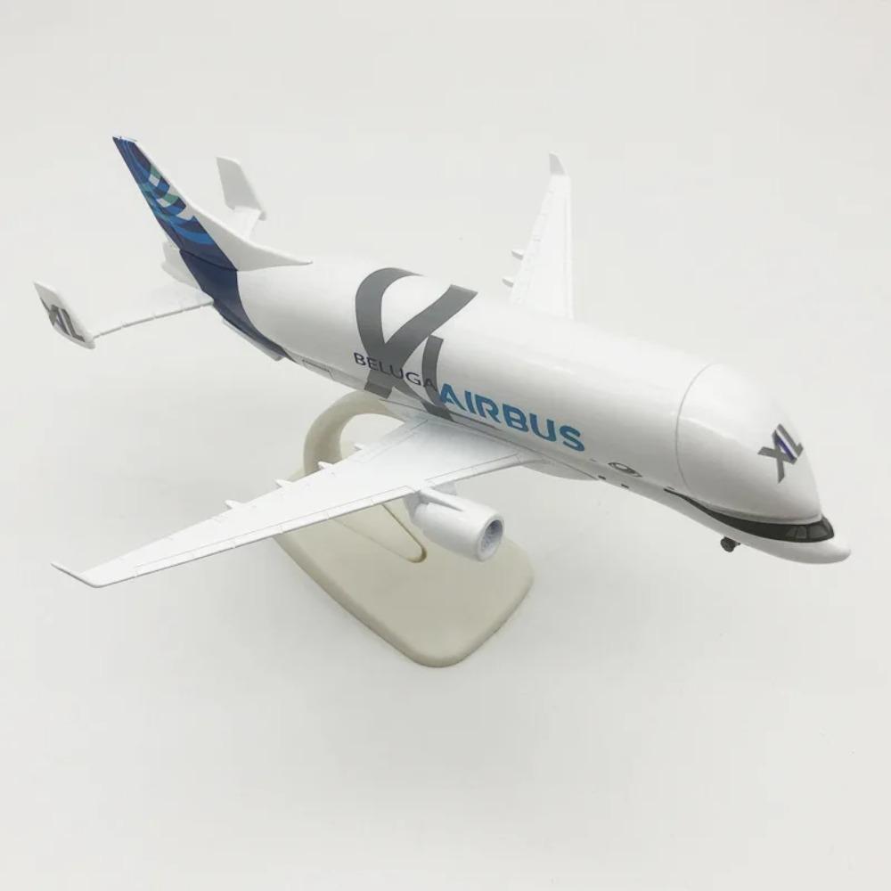 42cm Diecast Resin 20cm A330 Beluga Airlines Airplane 1:150 Scale Jet Airplane Openable Cargo Bay Aircraft Model Home Collection
