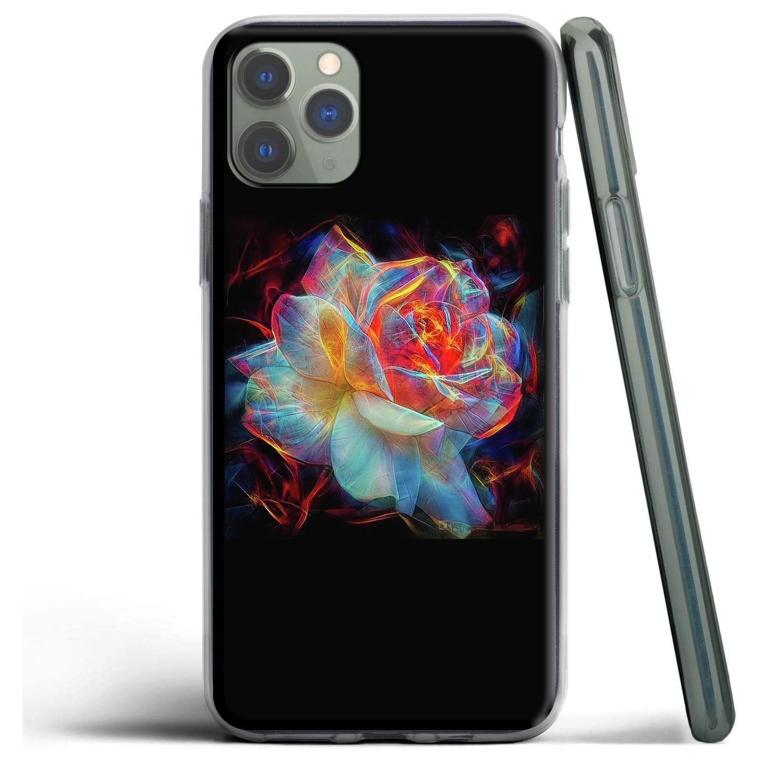 

Красивый силиконовый чехол со светящейся розой для Apple iPhone 12 Mini 11 Pro SE XS X XR Max 8 7 6S 6 Plus 5S for Iphone Xs Max алиса синий