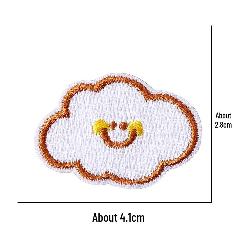 Self-Adhesive Embroidery Cartoon Patch Stickers for Clothes and DIY Journals