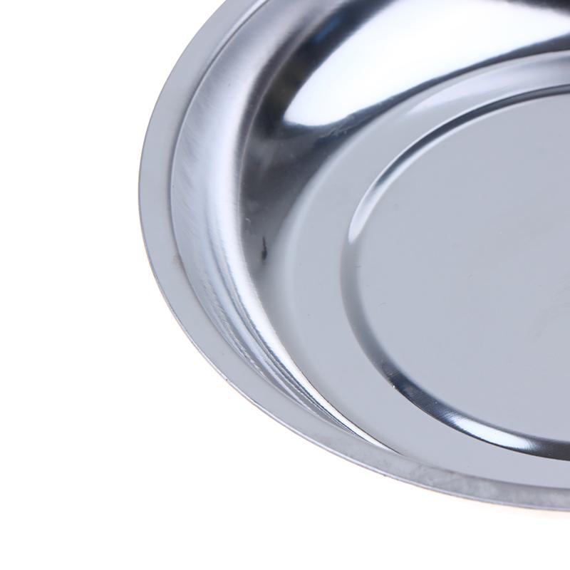 Stainless Steel Magnetic Trays Circular Rectangular Magnetic Parts Bowl Bolts Nuts Screw Storage Tray Metal Tool Holder Plate
