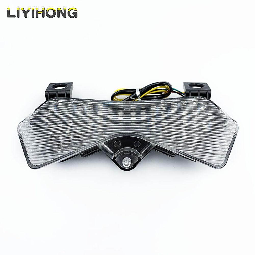 

For Kawasaki ZX-6R ZX6R 2003 2004 Z750 2003-2006 Z1000 2003-2005 03 Motorcycle LED rear taillights brake tail turn signal light Clear 1