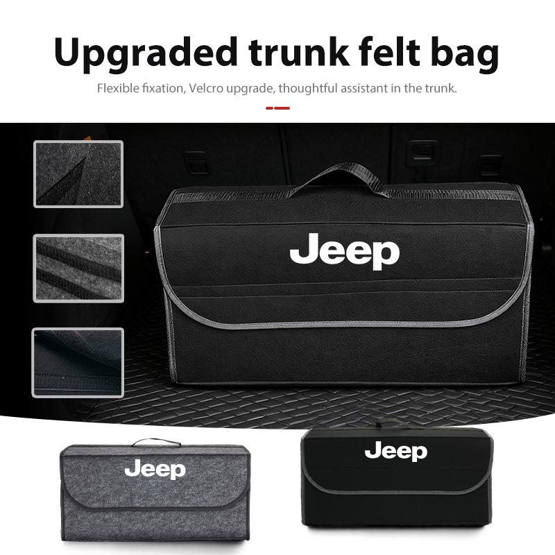 APK6 Car Trunk Storage Box Portable Travel Organizer Folding Bag For Jeep Cherokee Wrangler JK Gladiator Compass Renegade Patriot