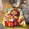 1 Stück Löwe mit Süßigkeiten-Design Teppich - Weich, Rutschfest und Langlebig Gaming-Zimmer Dekor für Schlafzimmer