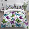 Colorful Butterfly And Floral Duvet Cover Set King Size Butterflies Theme Bedding Set For Kids Girls Comforter Cover Pillowcases