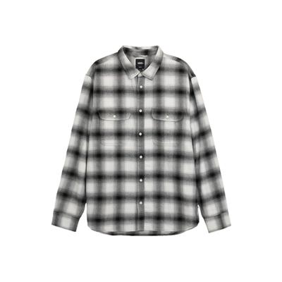 Cotton Long Sleeve Plaid Loose Shirt Men Shirts VN000TAJKIG