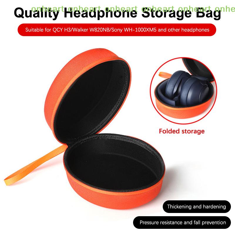 [C]Portable Hard EVA Storage Bag For QCY H3/H4/Edifier/ WH-1000XM5 Headphone Case Travel Carrying Bag Headphone Storage Box