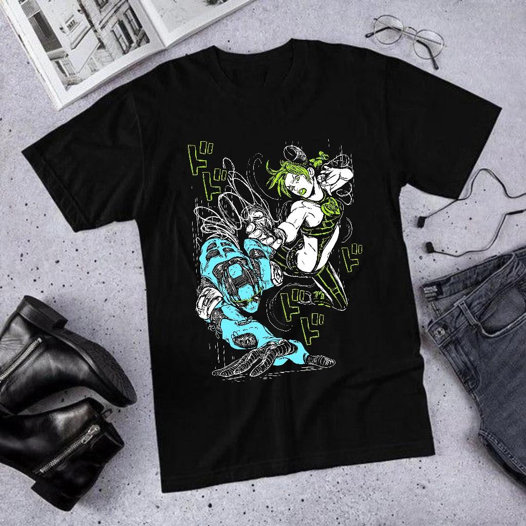 

Jolyne Cujoh JoJo s Bizarre Adventure T-Shirt, Stone Ocean Anime Girl Design 2XL