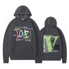 Vlone Letter Autumn/Winter Fleece Hip Hop Hoodie - Unisex, Loose Fit with Big V Back Design