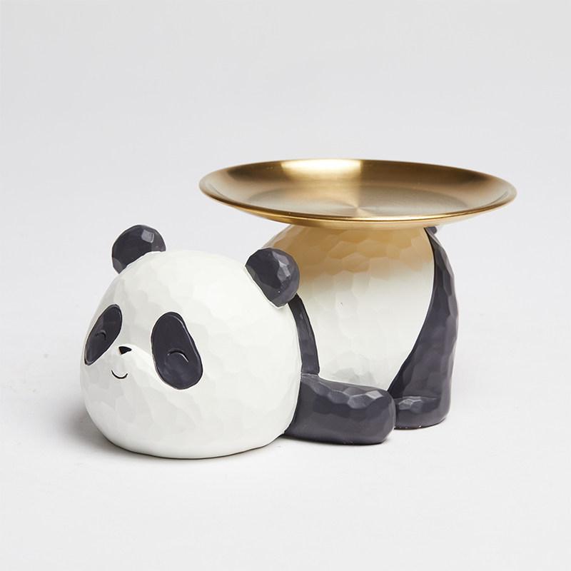 

Cartoon Panda Tray Desktop Storage Tray Key Container Storage Ornaments Cute Bear Panda Trays Decorative Home Decoration