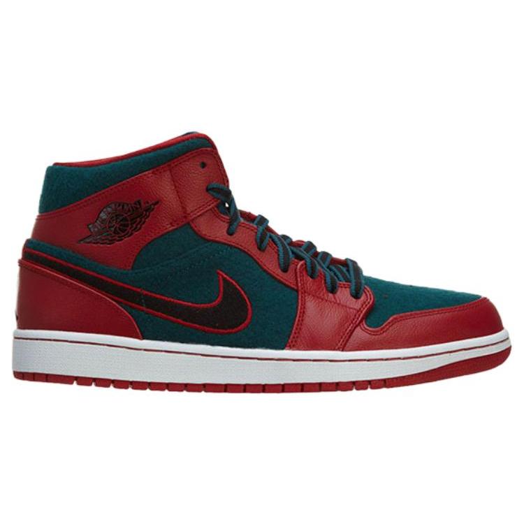 Jordan 1 Mid Gym Red Black Dark Sea 633206-608