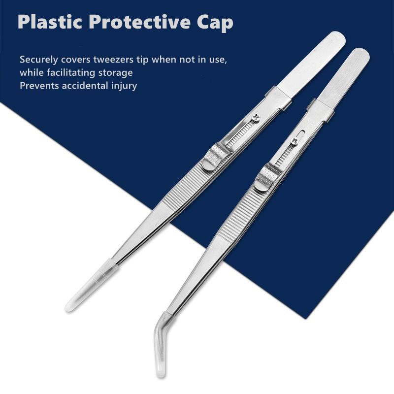 Professional Stainless Steel Tweezers Set, Multi-Purpose Precision Tweezers for Jewelry Making, Electronics Repair, Lab & Craft