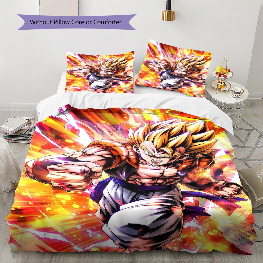 Dragon Ball Passion Bedding Set Soft Microfiber Duvet Cover Durable Lightweight