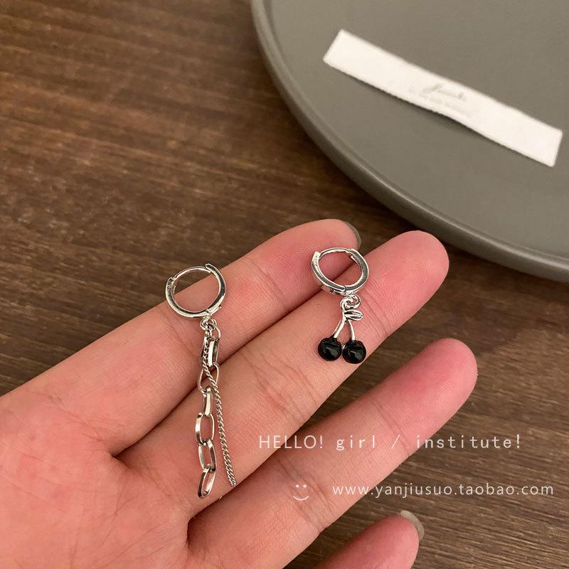 

Сладкие и стильные асимметричные серьги-сердечки с вишнями для женщин - Уникальный, простой летний дизайн в холодном стиле