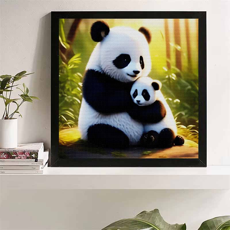 

New Arrival 5D DIY Full Circle Diamond Painting Panda Embroidery Cross Stitch Home Decor Gift 20x20cm