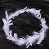 Glow White Feather Luminous Garland New Year Women Hairband Elegant LED Feather Headband  Party