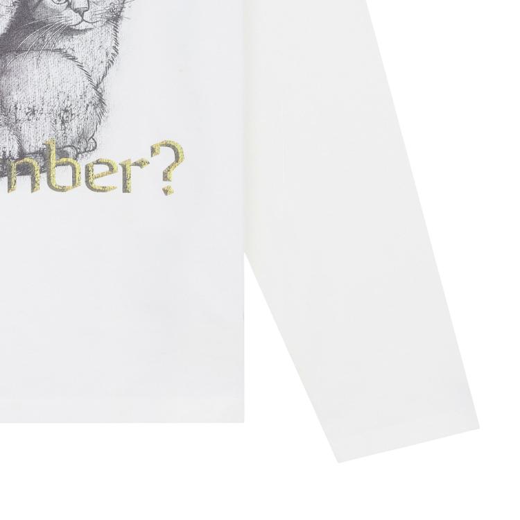 We11done 25 Autumn Winter Amber Long Sleeve T-Shirt Unisex T-Shirts White WD-TT3-25-756-U-WH
