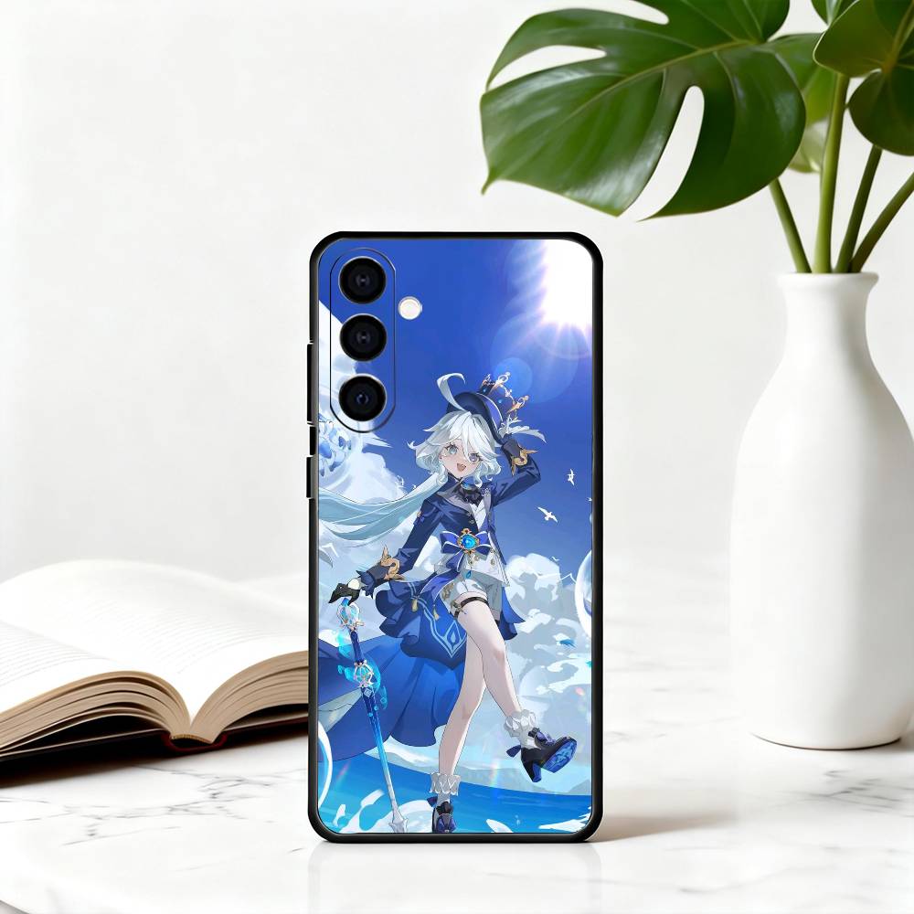 G-Genshin Cute F-Furina I-Impact-fgi Phone Case For Samsung Galaxy A73,A72,A71,A70,A53,A52,A51,Others Soft Black Cover