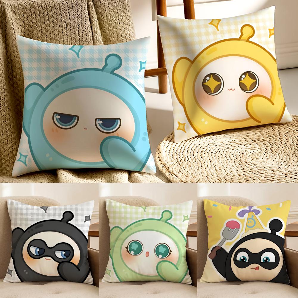 Joyful Casual EEggy Partys Game Cushion Cover Pillowcase Antidustmite living Room Sofa Decor Cushion Room