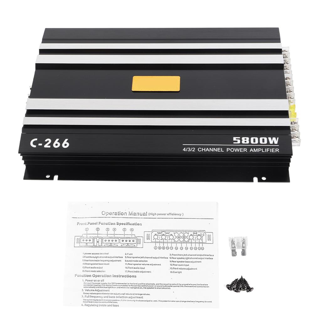 Car Stereo Audio Amplifier Speaker Power Amp 12V 5800W Universal for Truck