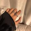 Korean Minimalist Sparkling Zircon Open Ring - Luxurious High-End Style for Influential Women