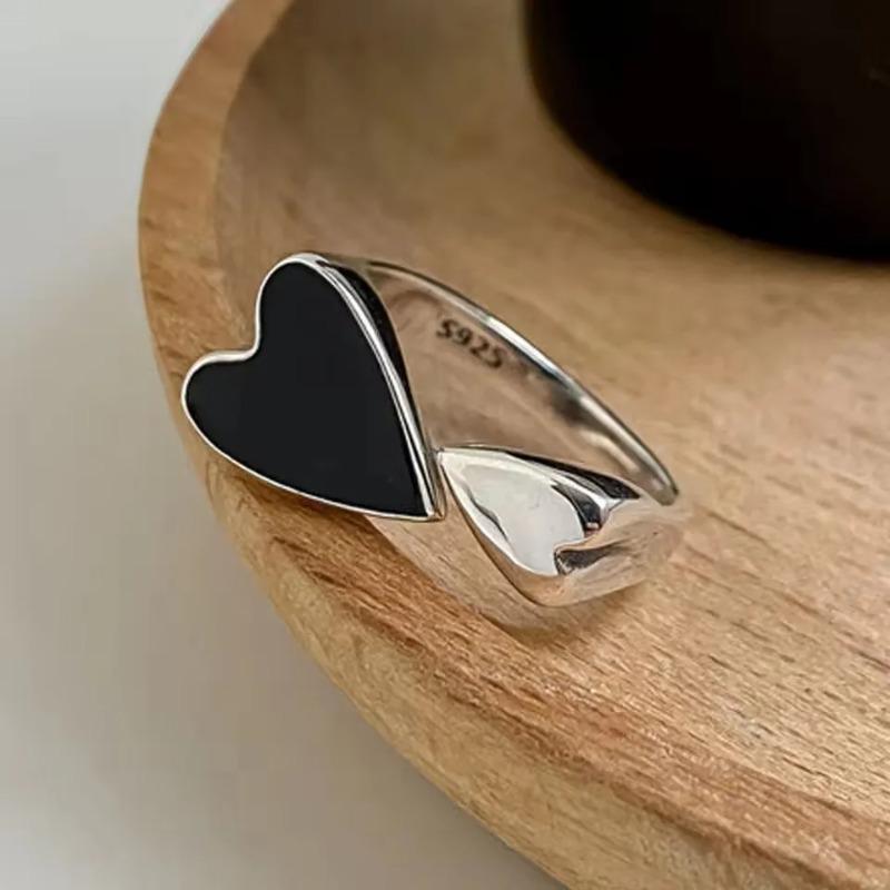 Sam Panda 925 Silver Rings For Women Men Fine Jewelry Finger Adjustable Open Vintage Chain Ring For Party Birthday Gift