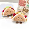 Cartoon Sandwich Plush Keychain Toy