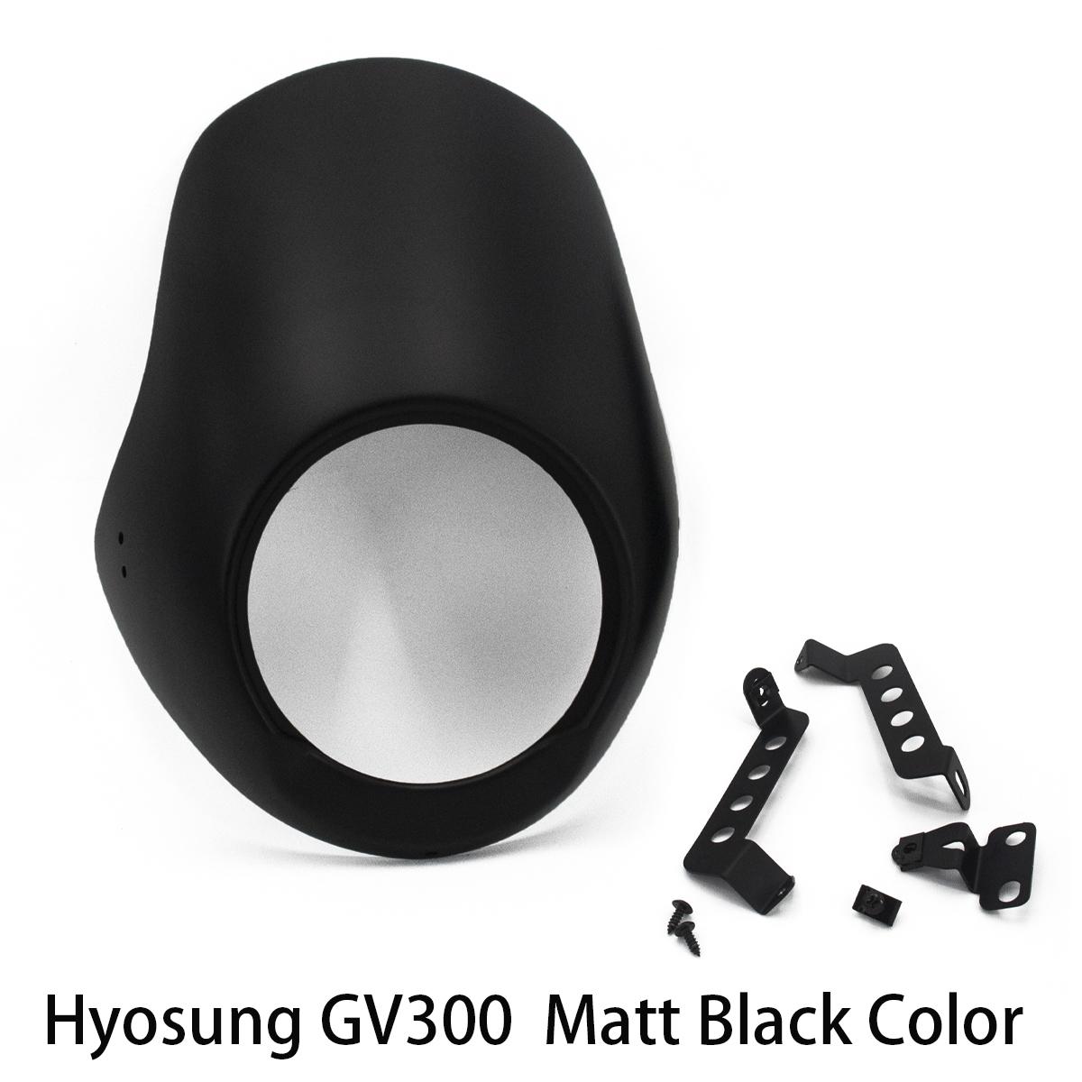 Customized For Hyosung GV125S GV300S Motorcycle Round Headlight Windscreen Cover ABS Plastic Screen Fairing Windshield матовый черный