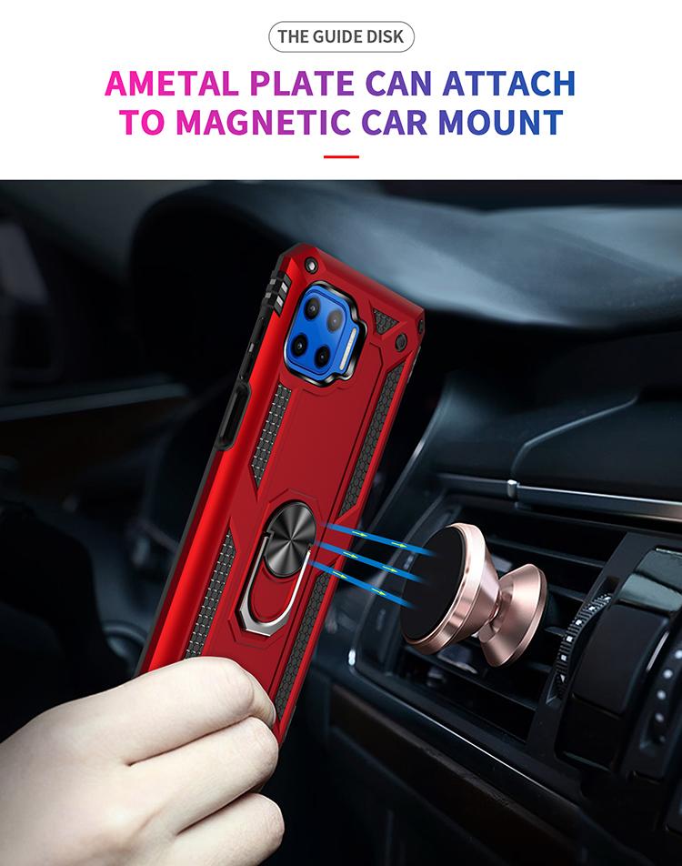 Armor Shockproof Case for Motorola Moto G 5G Plus Rugged Military Drop Protective Magnet Car Holder Ring Case Cover