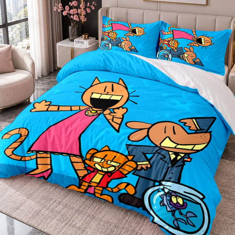 Dog Man 3Pcs Bedding Set Duvet Cover With Two Pillowcases For Bedroom Home Decoration
