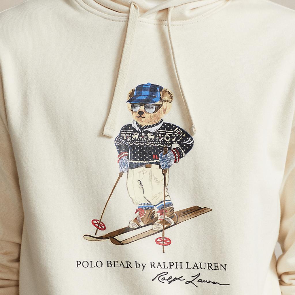 Polo Ralph Lauren Ss24 Letter Logo Pattern Printed Hooded Long Sleeve Sweatshirt Men Sweatshirt Cream MNPOKNI16823447-101