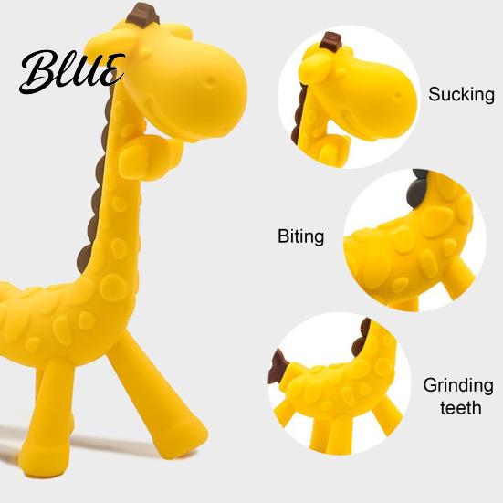 Giocattolo per il Sollievo dalla Dentizione Giraffa Neonato Mordicchiatore in Silicone da Masticare per Lenire le Gengive