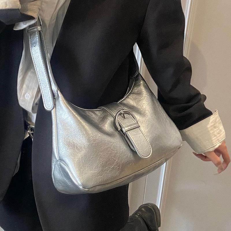 This Year's Popular Simple Ou Ruofeng Niche Design Hobo Bag Hong Kong Style Fashionable Leisure Commuting Versatile Messenger Bag Women