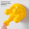 6Pcs Silicone Toothbrush Holders Waterproof Self Adhesive Multi-Function Hooks Punch Free Razor Shaver Rack Shelf Storage Hook