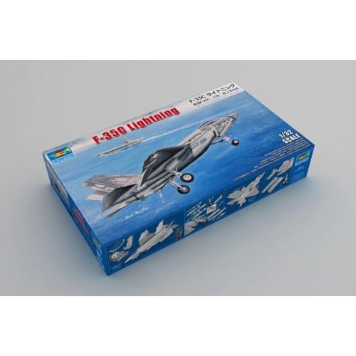 INTERALLIED Trumpeter 1/32 scale US Navy F-35C Lightning plastic model kit, model 03230, molded color