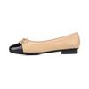 BARBARA Lambskin Enamel Combi Ribbon Flat Shoes 1.5cm Bbj182be