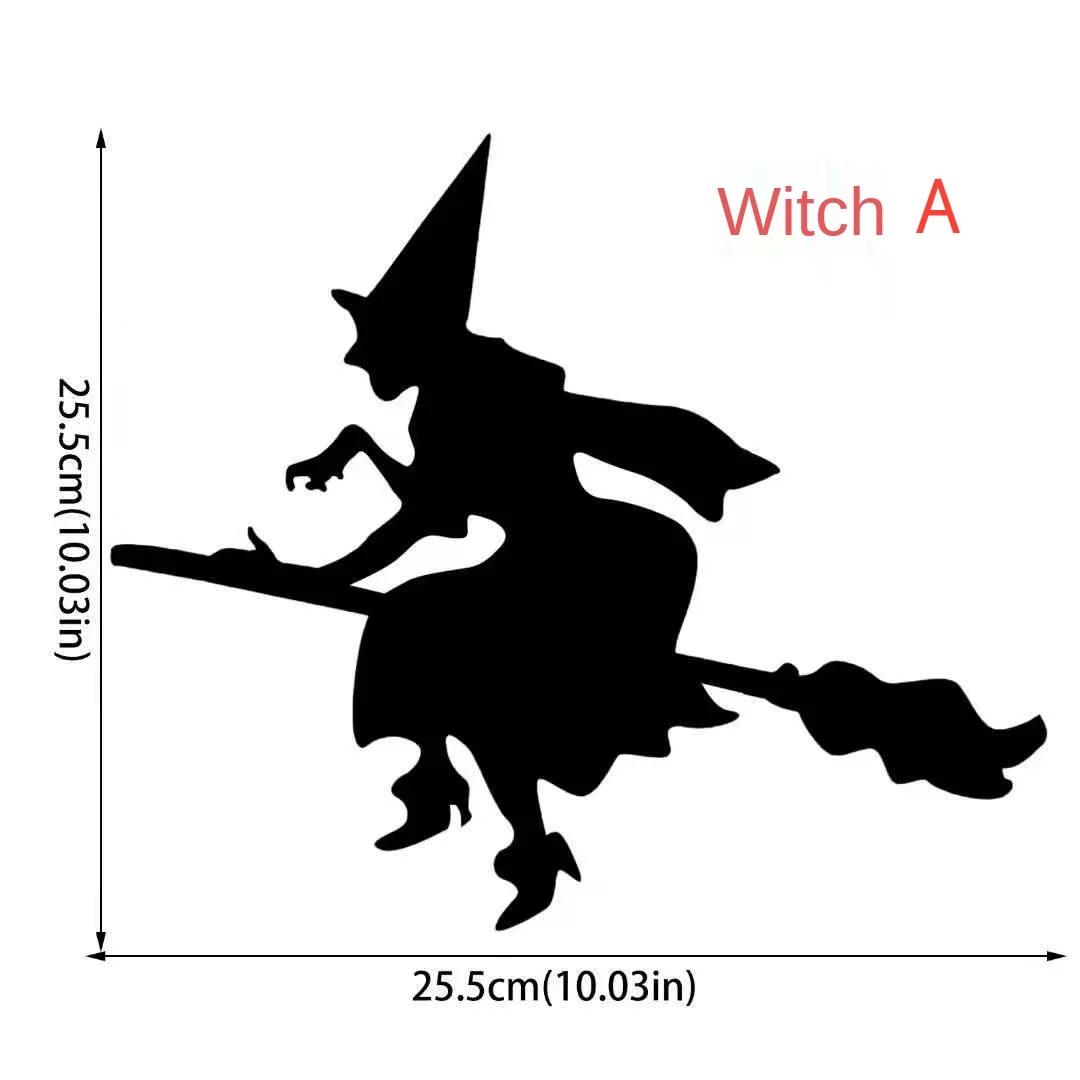 

New Halloween Scary Witch Ghost Horror Door Window Decoration Sticker Party Supplies Window Decoration Static PVC Wall Stickers