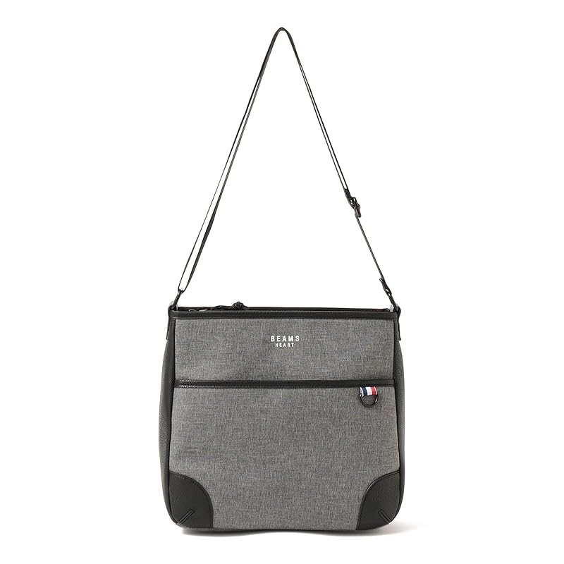 

[Beams Heart] campus bag Chambray heather material square shoulder bag men s CHARCOAL.G FREE