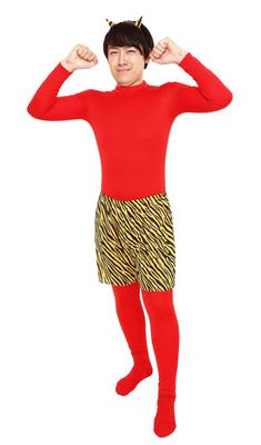Clearstone Cosplay Halloween Setsubun Horned Demon Pants Set Unisex Yellow
