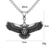 Retro Punk Titanium Steel Polished Blackened Eagle Pendant Necklace Men Personality Trendy Jewelry Accessory