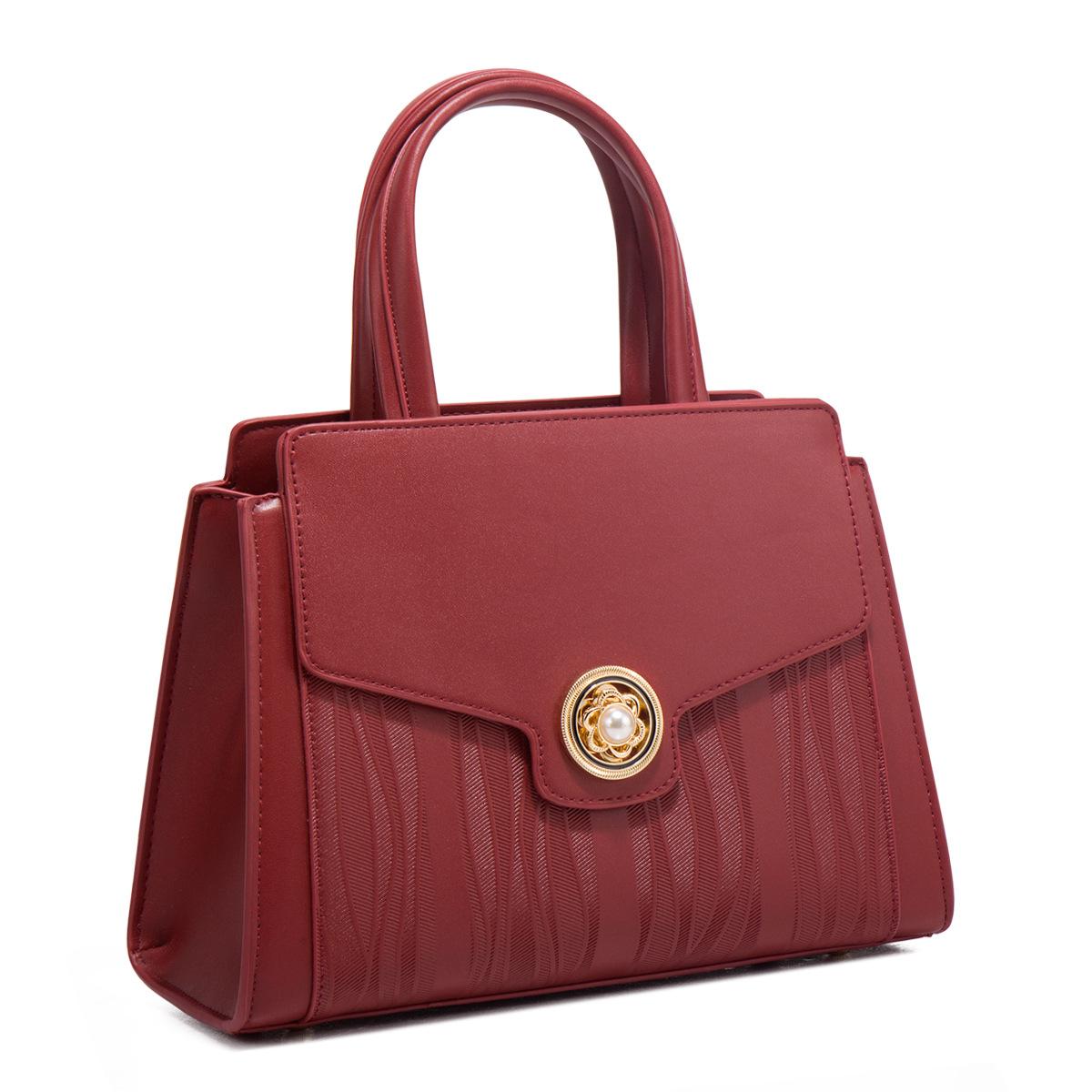 

Mother S Day Gift Red Wedding Bag Bridal Bag Women S Bag Mom Handbag Capacity Shoulder бордовый