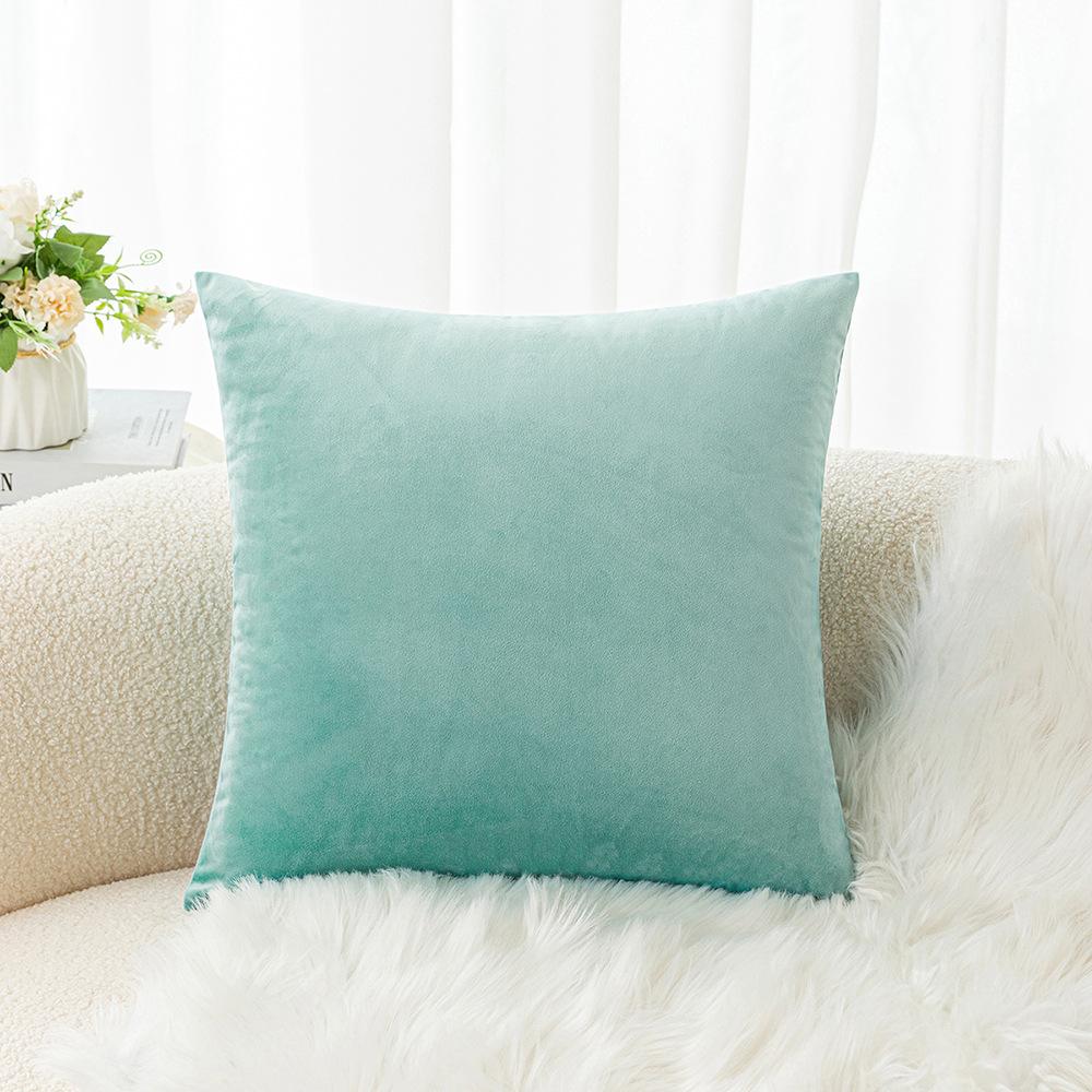 Velvet Pillow Sofa Cushion Solid Color Bedside Backrest Home Fabric Living Room Plush Pillow Ins Style