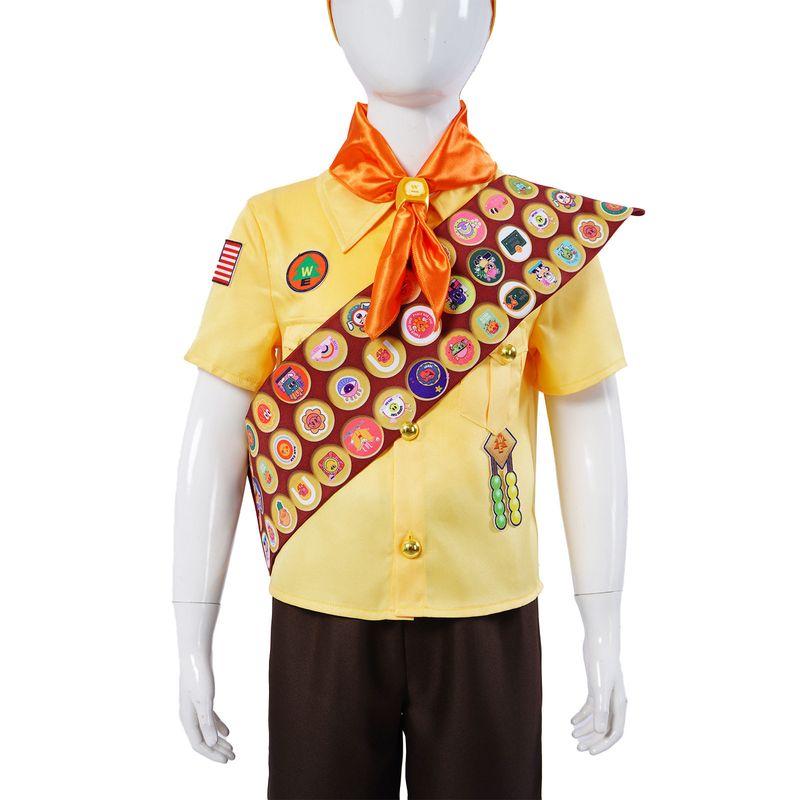 Maison volante Russell Costume de Cosplay Petit Explorateur Personnage de Film Russell Tenue de Cosplay