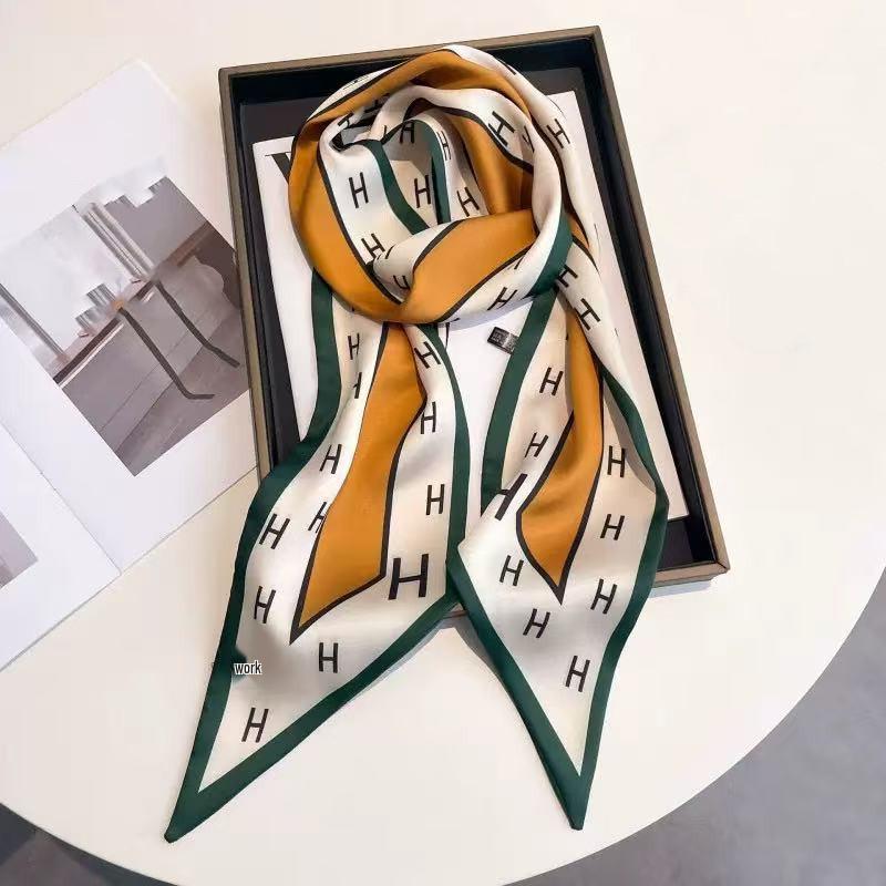 

Шарф большого размера в корейском стиле с диагональным принтом «кешью» - Женский летний шарф-лента высокого класса в полоску 14X145cm