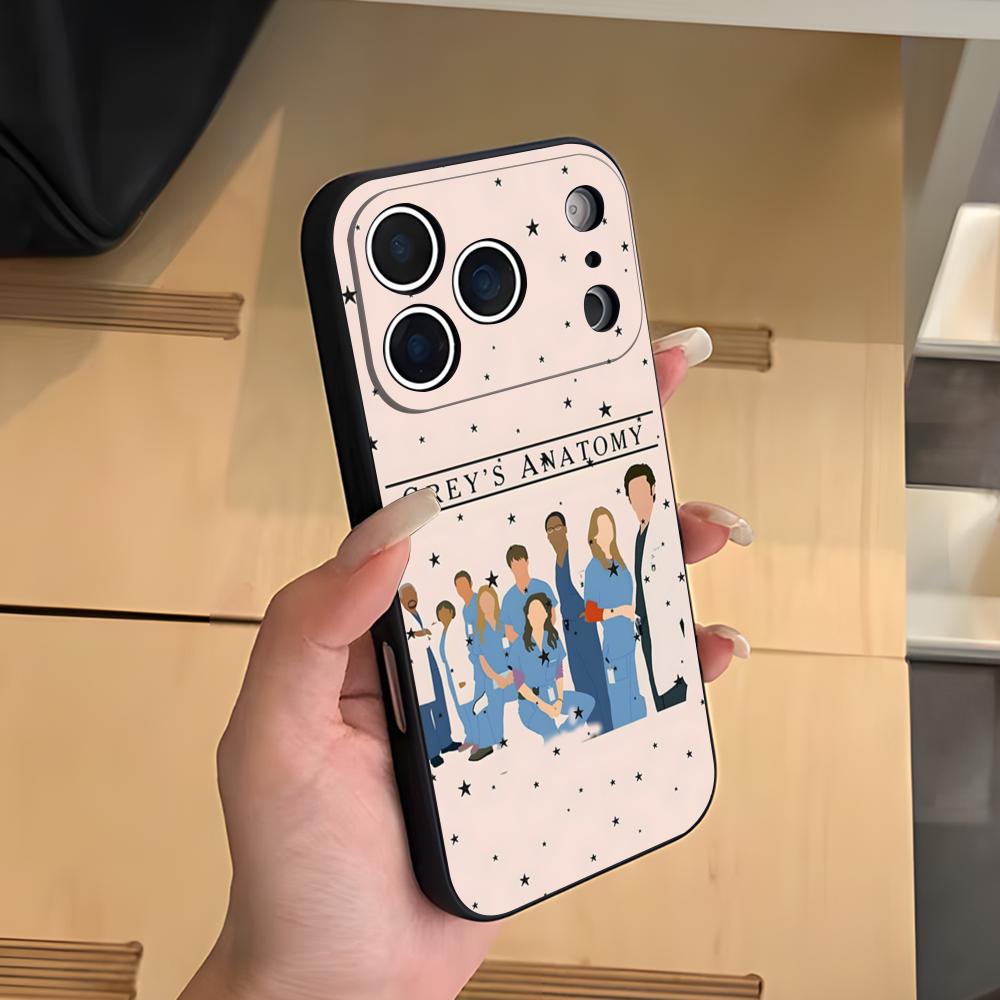 Hot TV Greys Anatomy Phone Case For IPhone 17 Air 16 E Pro Max 15 14 13 Mini 12 Pro 11 Max Plus Black Soft Shell