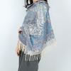 Autumn and winter jacquard cashew fringed scarf women wear a large shawl outside to travel warm decoration dual-purpose