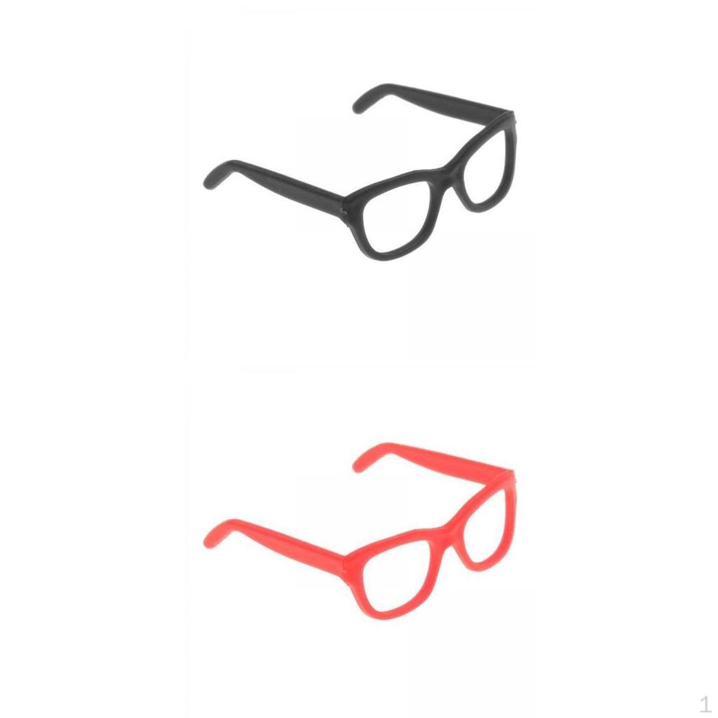 2x 1/6 Doll Glasses ABS Plastic Gift Lensless Kids