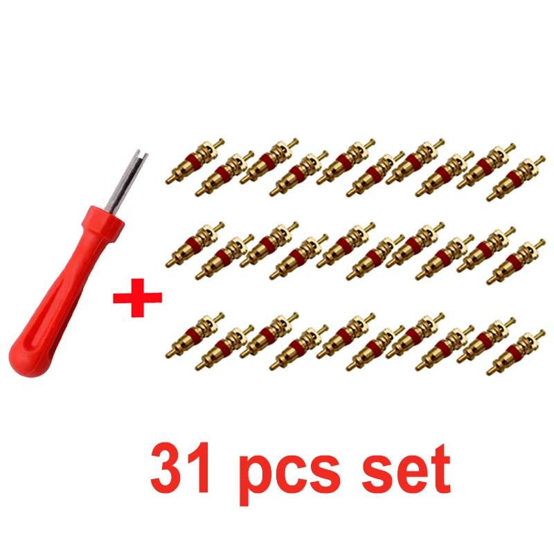 Portable Tire Valve Core Remover & Installer Tool for Car/Bike/Motorcycle Repair - Wrench Screwdriver